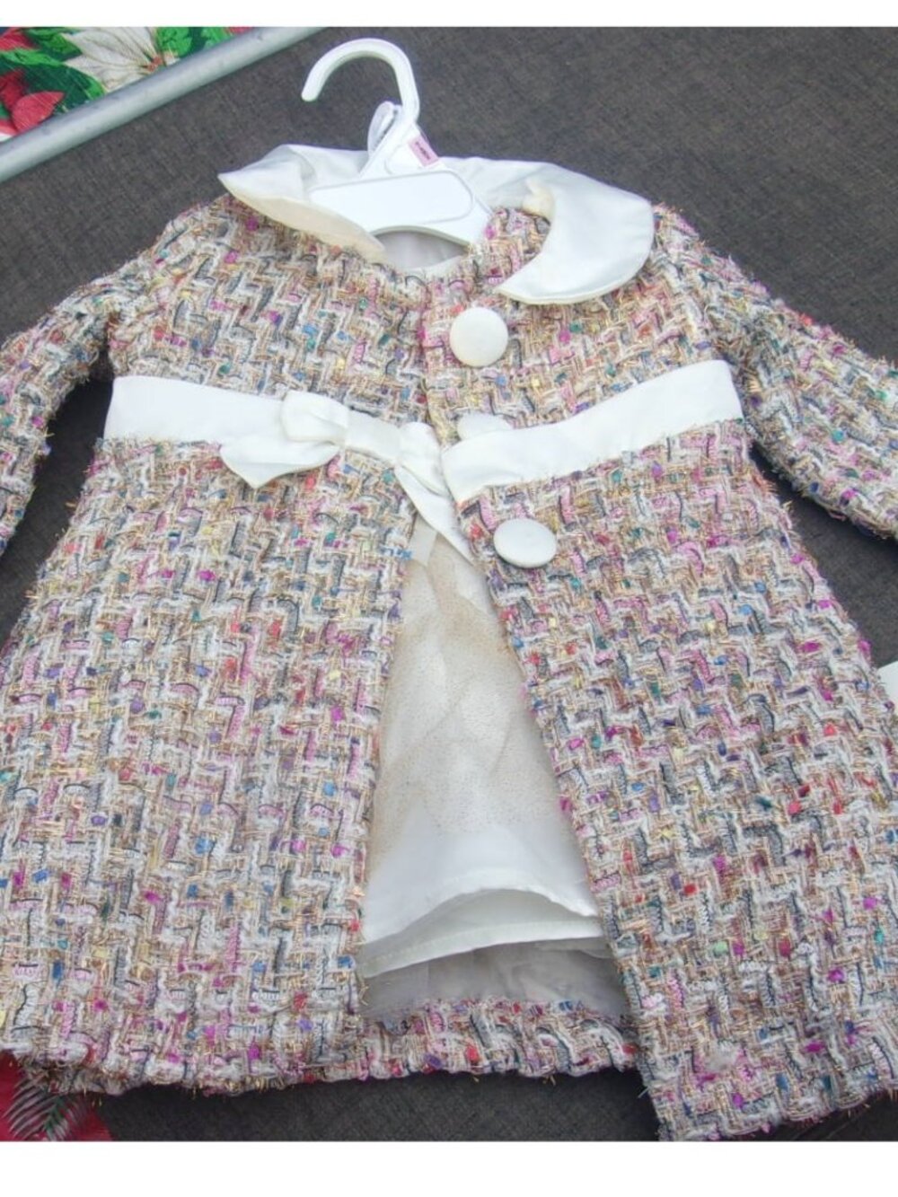 Blueberi Boulevard Gold 2 pc Set Infants Coat & Dress Size 6/9 M